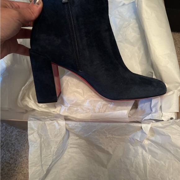 Authentic Christian Loubotin Castarika Navy suede boot - Picture 8 of 16